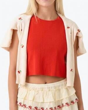NEW LELE jemma cherry cardigan in pink
